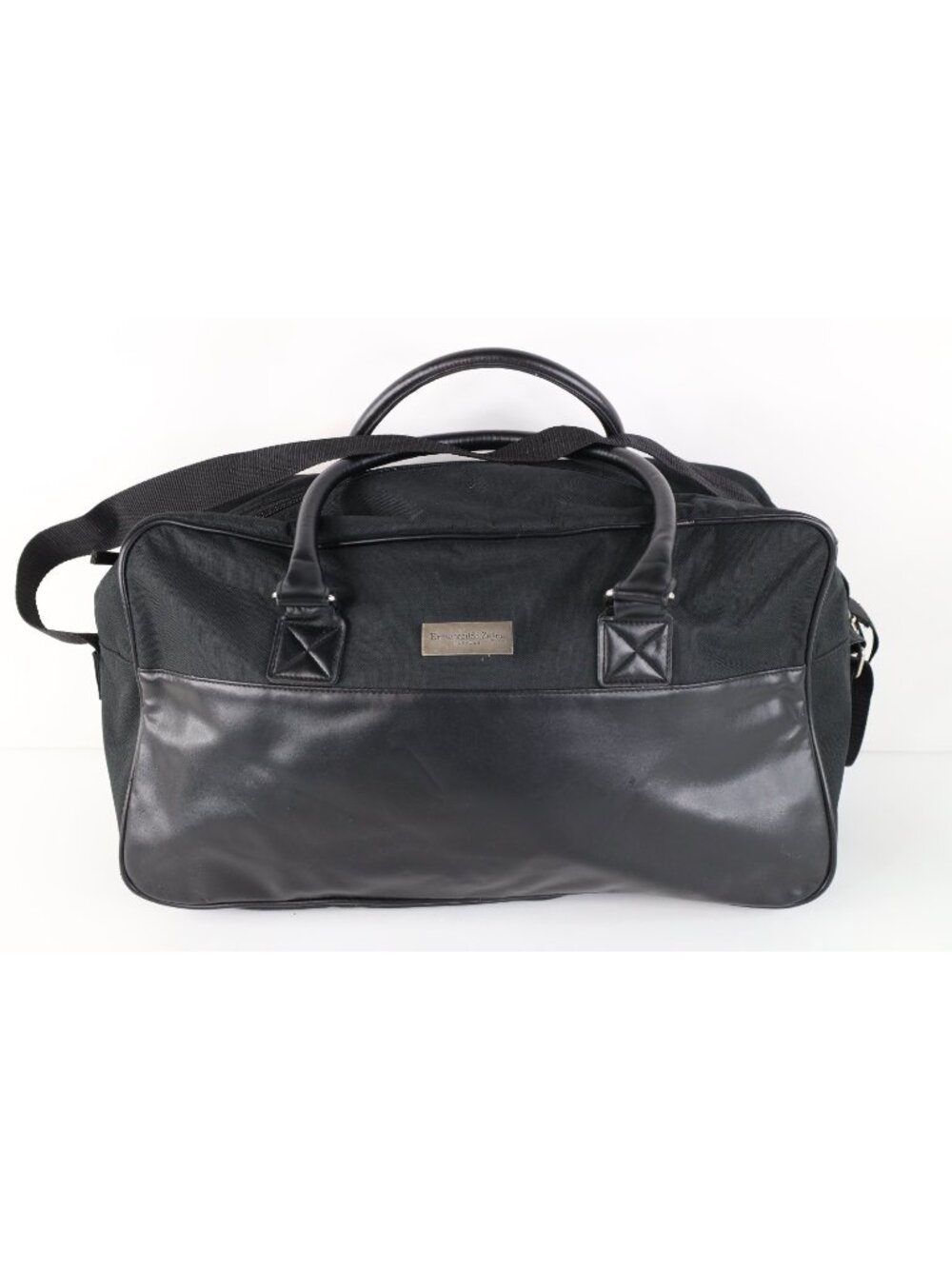 Ermenegildo Zegna Parfums Spell Out Handled Weekender Duffel Bag Carry On Black